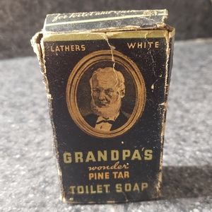 Antique Grandpas Pine Tar Toliet Soap